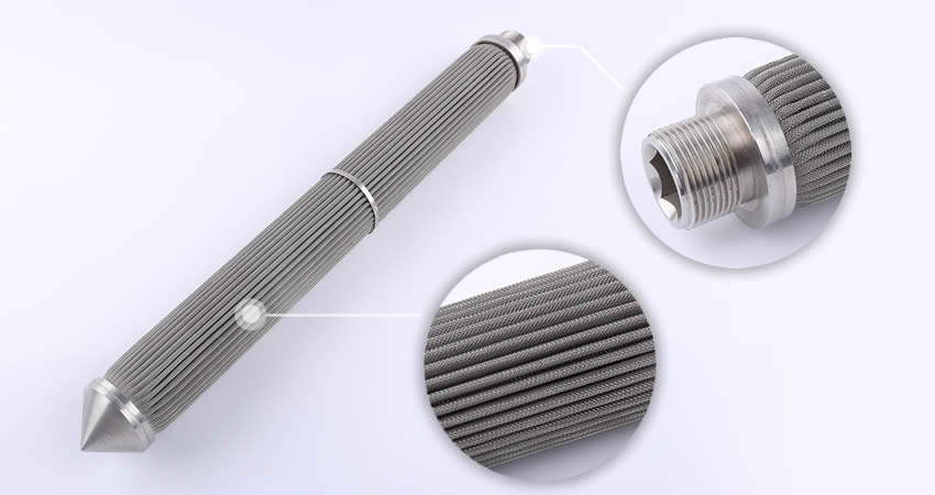 pleated-sintered-filter-detail