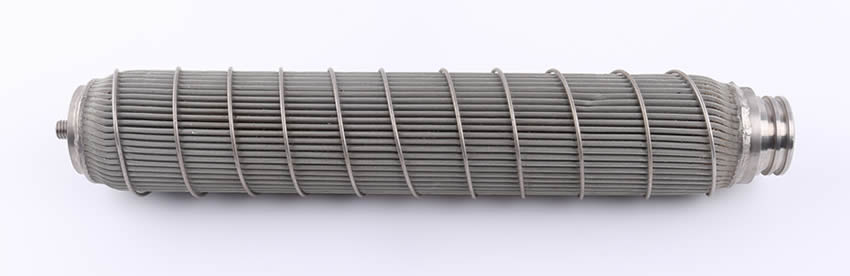 pleated-sintered-filter-spiral-support