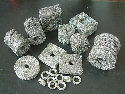 knitted mesh abric compressed
